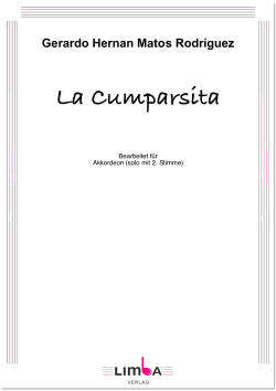 La Cumparsita bearbeitet für Akkordeon
