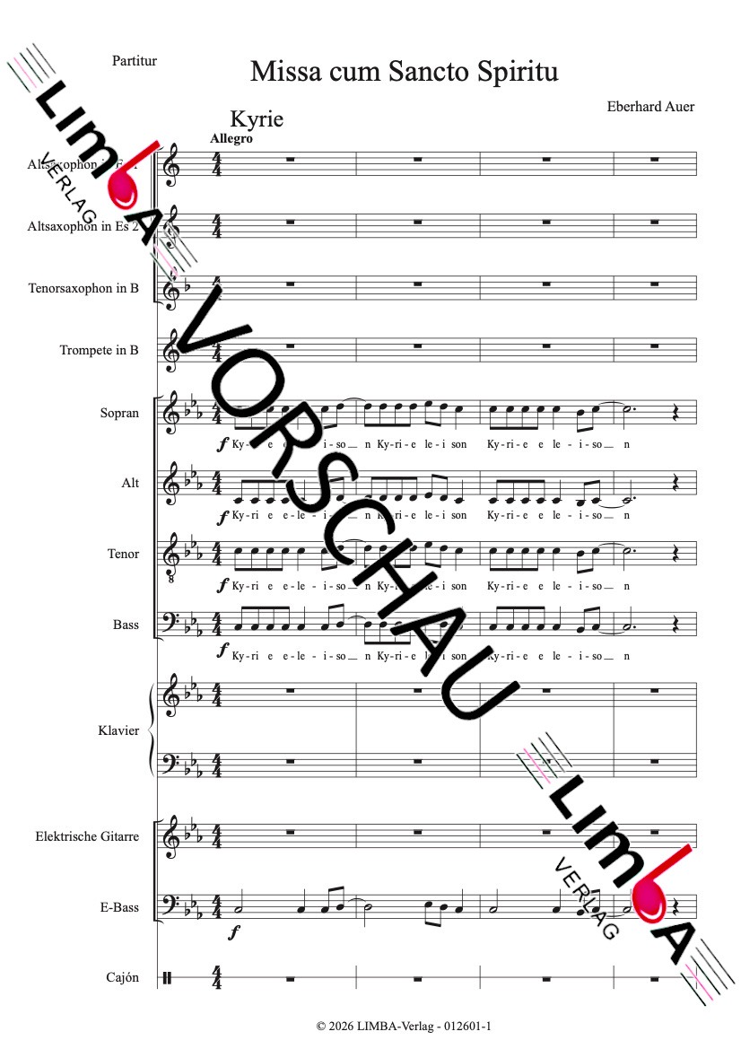 Eberhard Auer - Missa cum Sancto Spiritu (Gesamtpaket) – Bild 2